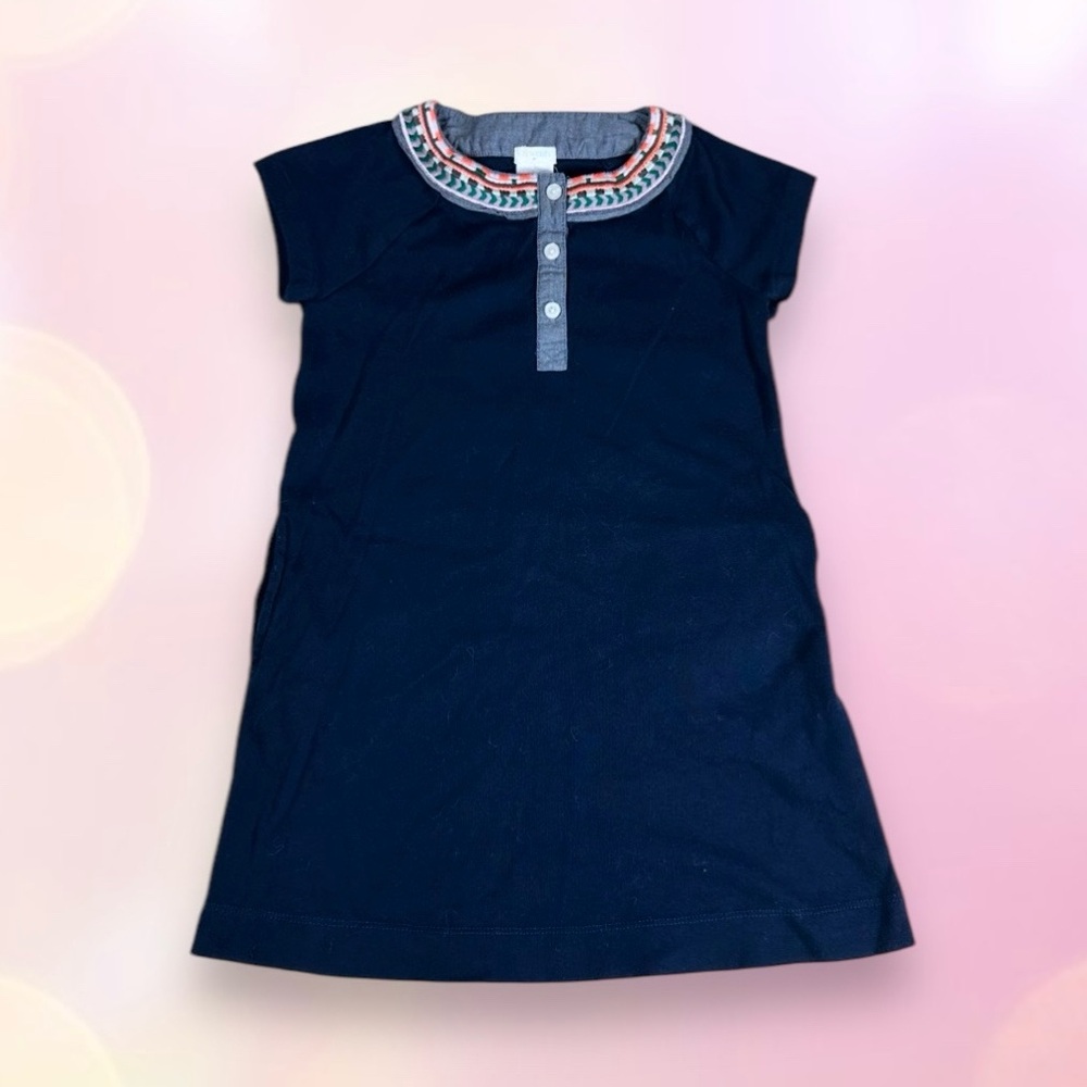 Crewcuts by J. Crew Embroidered Collar T-shirt Dress